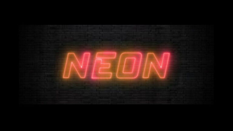 Glowing Neon Text Animation